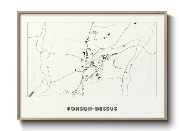 Une affiche de carte sur Ponson-Dessus