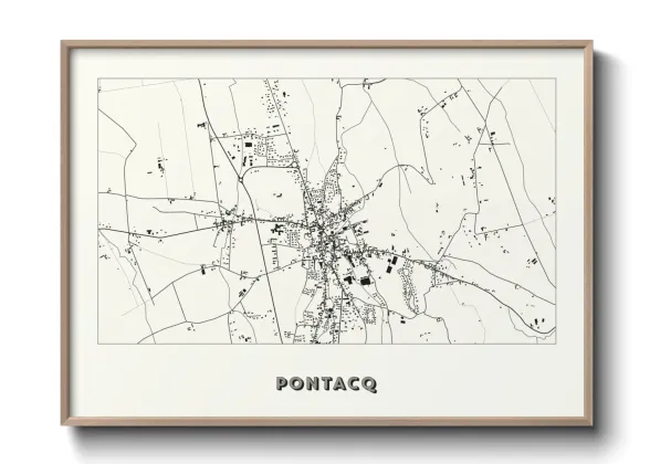 Une affiche de carte sur Pontacq