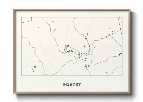 Une affiche de carte sur Portet