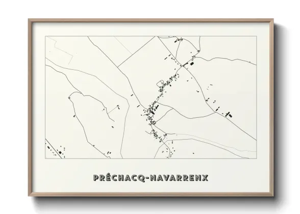 Une affiche de carte sur Préchacq-Navarrenx