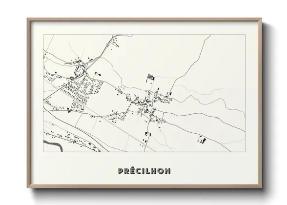 Une affiche de carte sur Précilhon