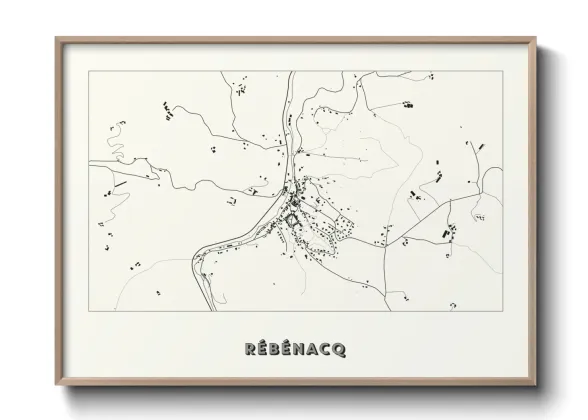 Une affiche de carte sur Rébénacq