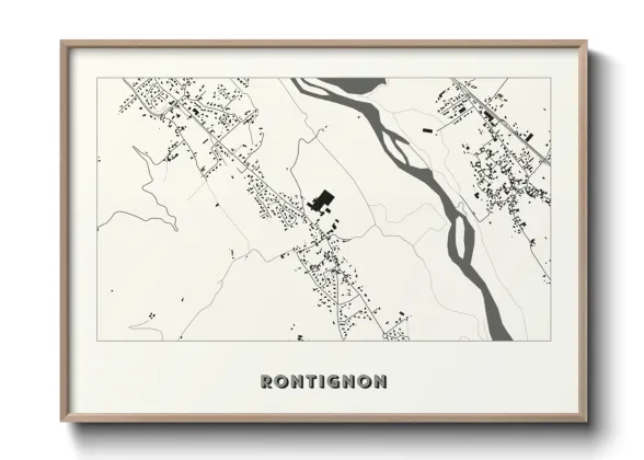 Une affiche de carte sur Rontignon