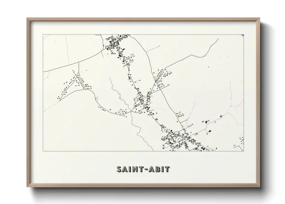 Une affiche de carte sur Saint-Abit