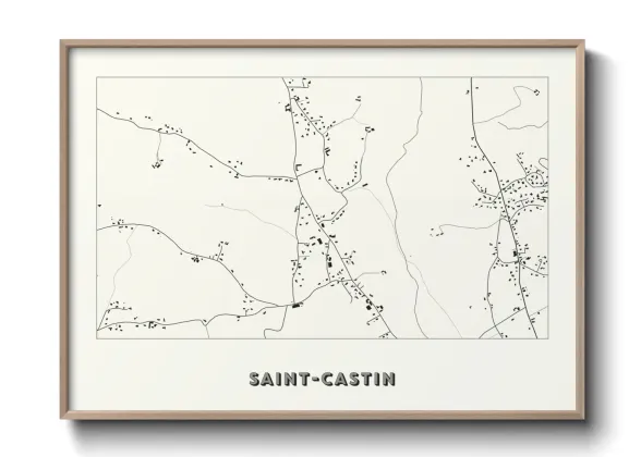 Une affiche de carte sur Saint-Castin
