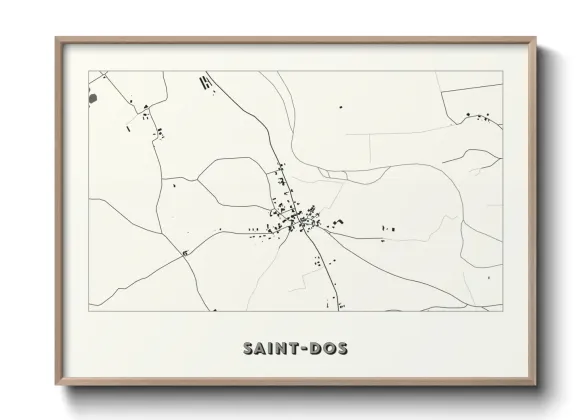 Une affiche de carte sur Saint-Dos