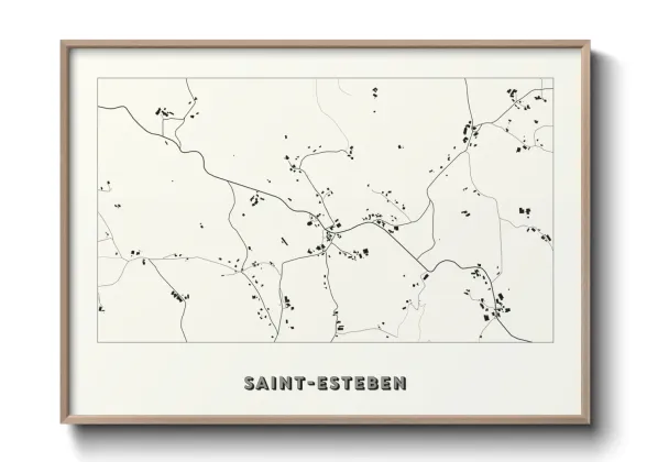 Une affiche de carte sur Saint-Esteben