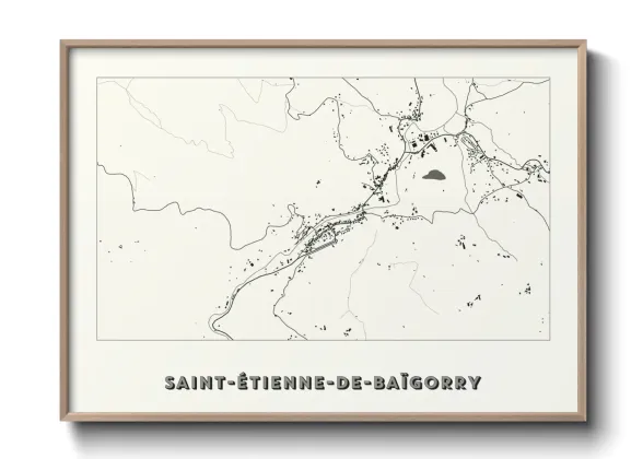 Une affiche de carte sur Saint-Étienne-de-Baïgorry