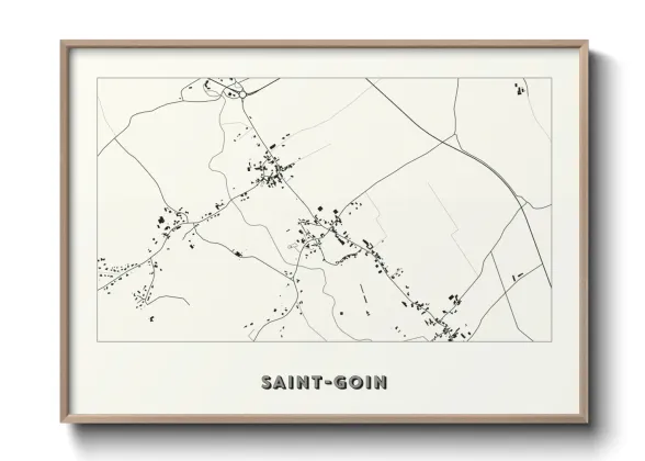 Une affiche de carte sur Saint-Goin