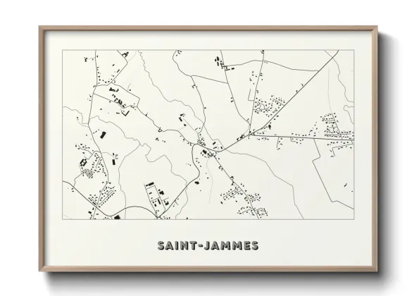 Une affiche de carte sur Saint-Jammes