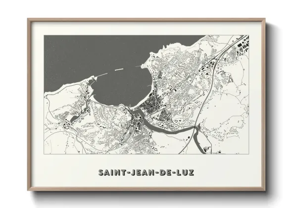 Une affiche de carte sur Saint-Jean-de-Luz