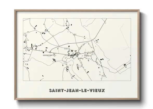 Une affiche de carte sur Saint-Jean-le-Vieux