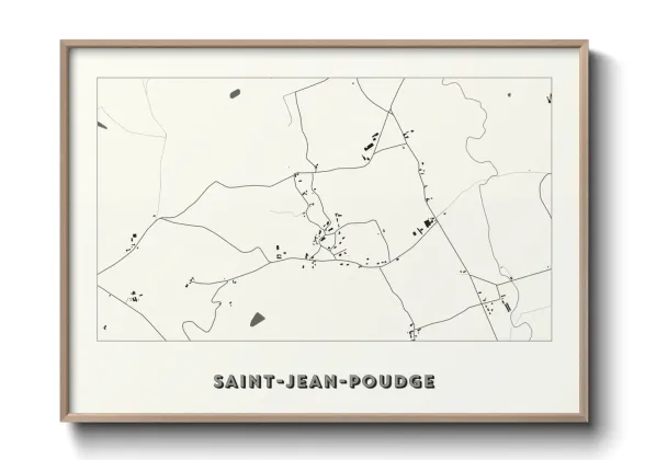 Une affiche de carte sur Saint-Jean-Poudge