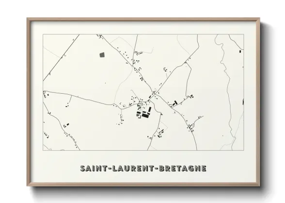 Une affiche de carte sur Saint-Laurent-Bretagne