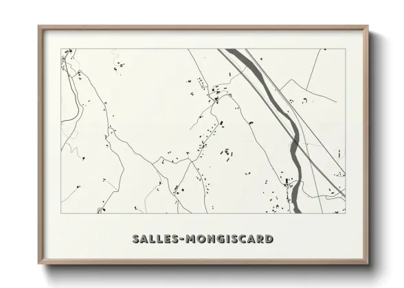 Une affiche de carte sur Salles-Mongiscard