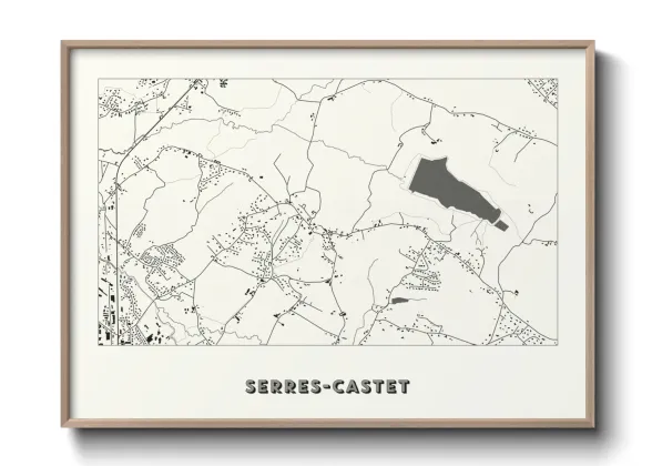 Une affiche de carte sur Serres-Castet