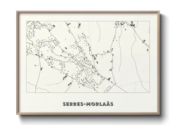 Une affiche de carte sur Serres-Morlaàs