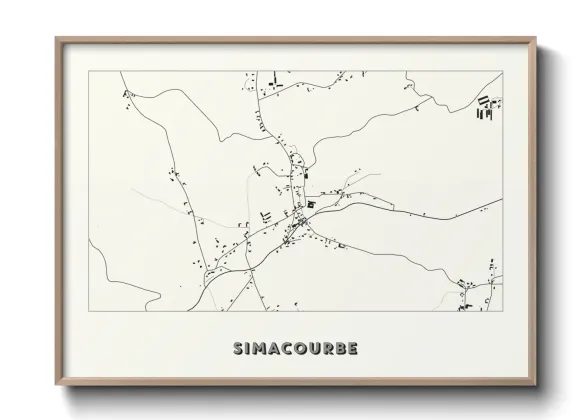 Une affiche de carte sur Simacourbe
