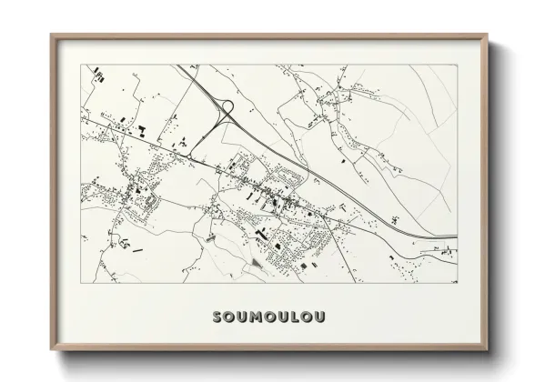 Une affiche de carte sur Soumoulou