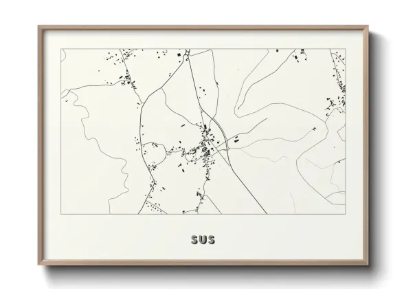 Une affiche de carte sur Sus