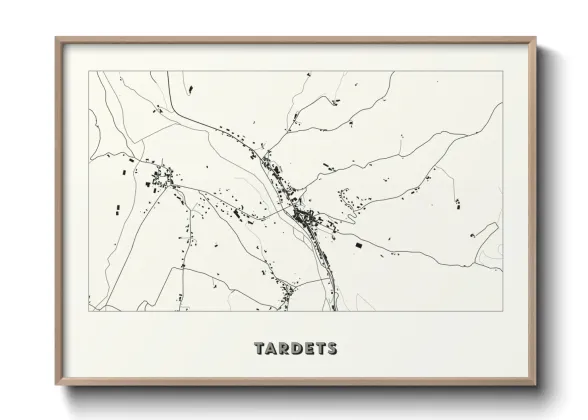 Une affiche de carte sur Tardets