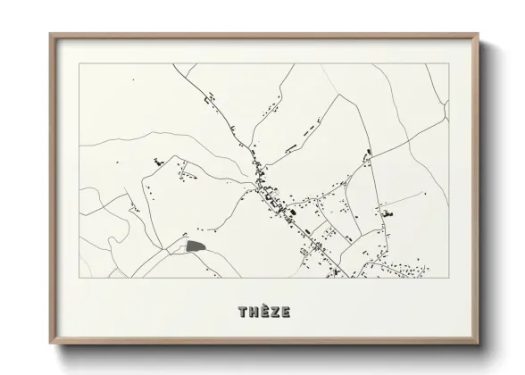 Une affiche de carte sur Thèze