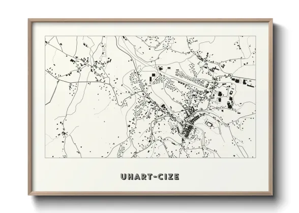 Une affiche de carte sur Uhart-Cize