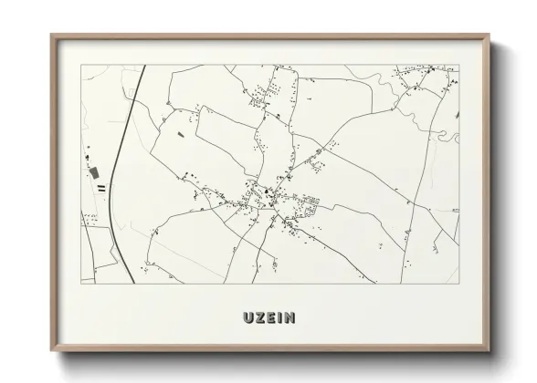 Une affiche de carte sur Uzein