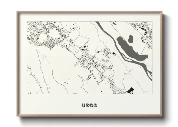 Une affiche de carte sur Uzos
