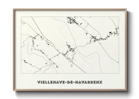 Une affiche de carte sur Viellenave-de-Navarrenx