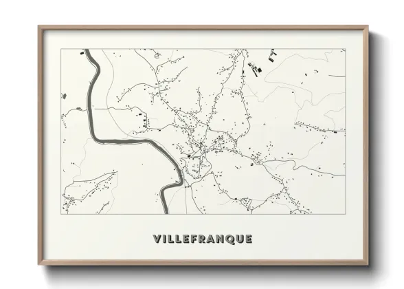 Une affiche de carte sur Villefranque