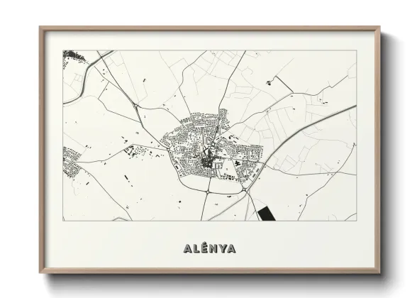 Une affiche de carte sur Alénya
