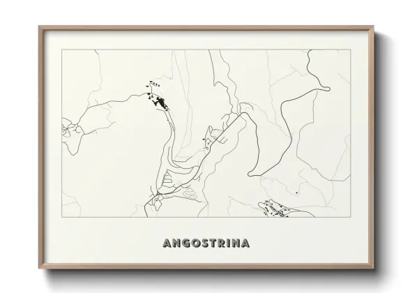 Une affiche de carte sur Angostrina