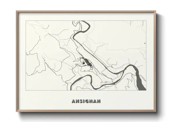 Une affiche de carte sur Ansignan
