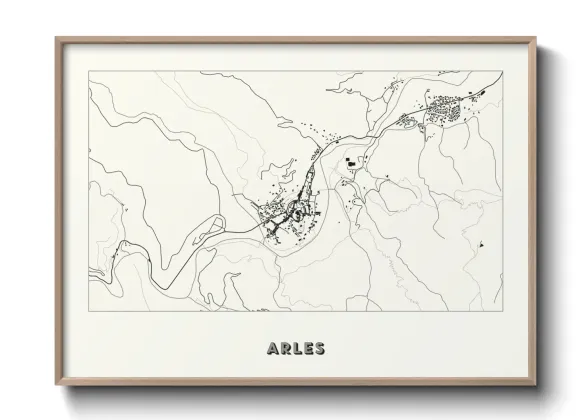 Une affiche de carte sur Arles