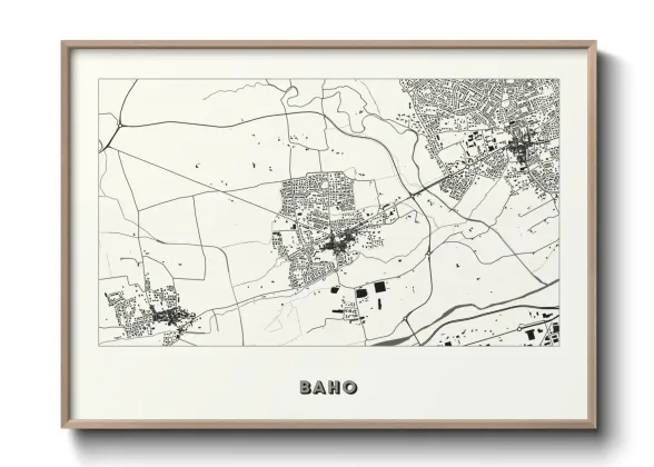 Une affiche de carte sur Baho