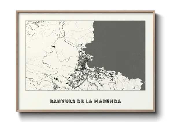 Une affiche de carte sur Banyuls de la Marenda