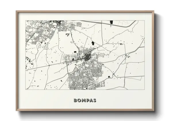Une affiche de carte sur Bompas