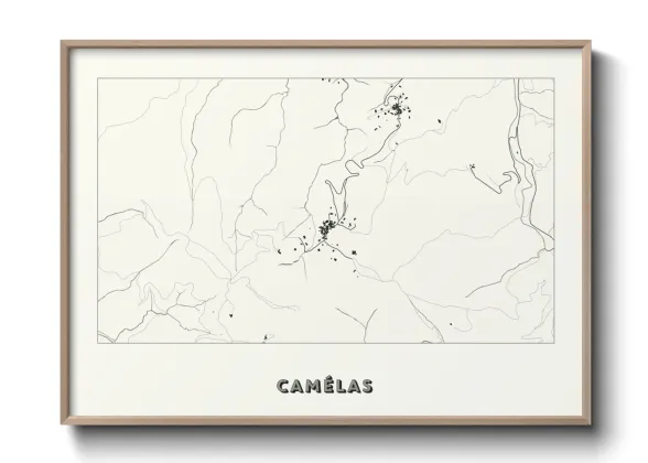 Une affiche de carte sur Camélas