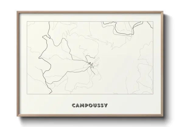 Une affiche de carte sur Campoussy