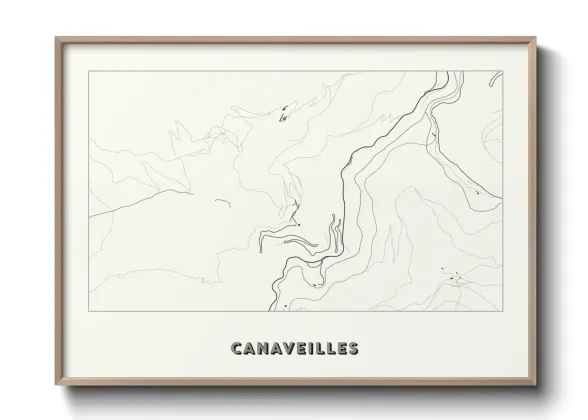 Une affiche de carte sur Canaveilles