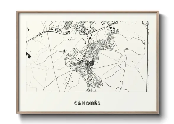 Une affiche de carte sur Canohès