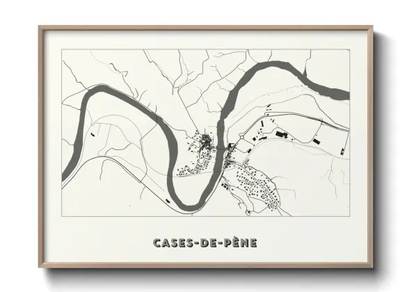 Une affiche de carte sur Cases-de-Pène