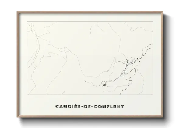 Une affiche de carte sur Caudiès-de-Conflent