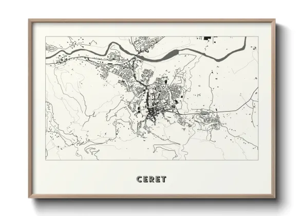 Une affiche de carte sur Ceret