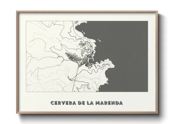 Une affiche de carte sur Cervera de la Marenda