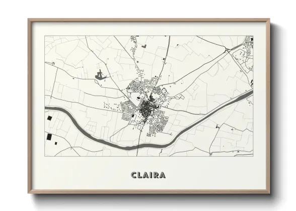 Une affiche de carte sur Claira