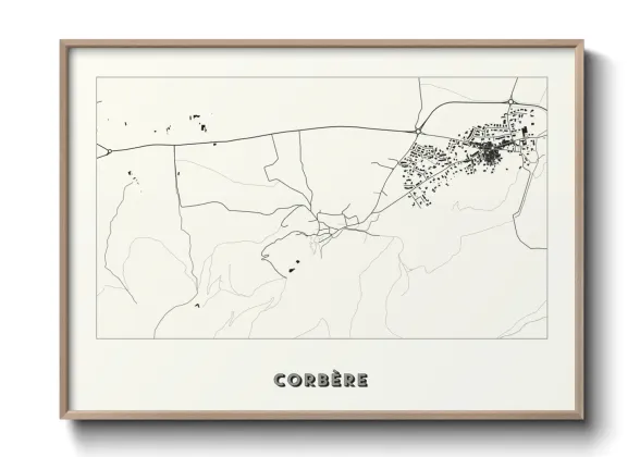 Une affiche de carte sur Corbère