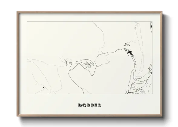 Une affiche de carte sur Dorres