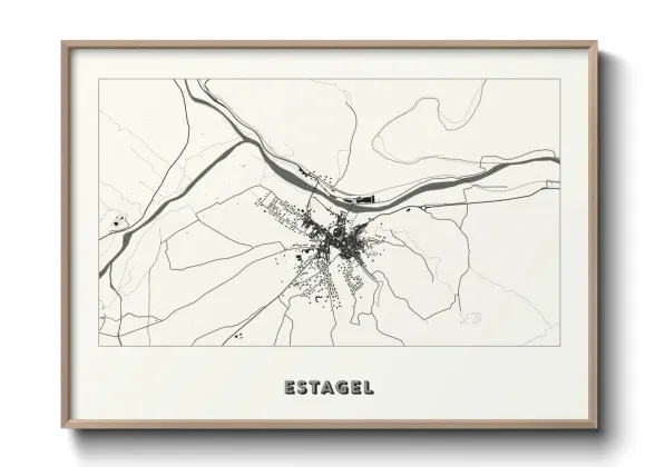 Une affiche de carte sur Estagel